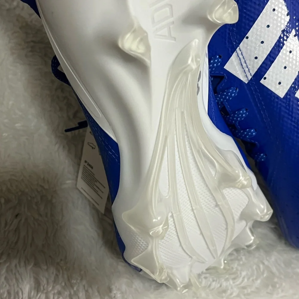 adidas Men's adizero Impact Speed Juice Royal Blue And White Football Cleats 14